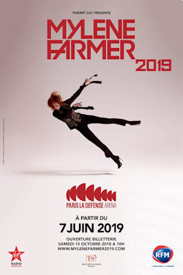 Affiche concerts Mylène Farmer Arena 2019