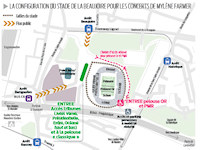 Configuration Stade de la Beaujoire Concerts Nevermore - Plan article Presse Océan du 07 juin 2023