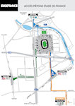 Plan d'accès piétons Stade de France Concerts Nevermore 2023
