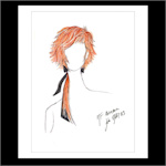 Dessin de John Nollet Coiffure de Mylène Farmer pour les concerts Nevermore