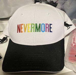 Casquette Nevermore Blanche et Noire