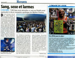 Mylène Farmer Tour 2009 Presse Paris Normandie 02 juin 2009