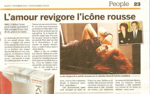 Mylène Farmer Presse 20 Minutes Suisse 07 décembre 2010