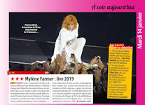 Presse Mylène Farmer - Télé Loisirs - 6 janvier 2020